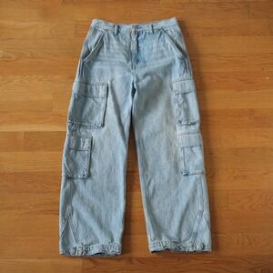 Denim Forum 90s Millie Hi-rise Cargo Jean Hi-rise Relaxed Cargo Jeans 28 Utility